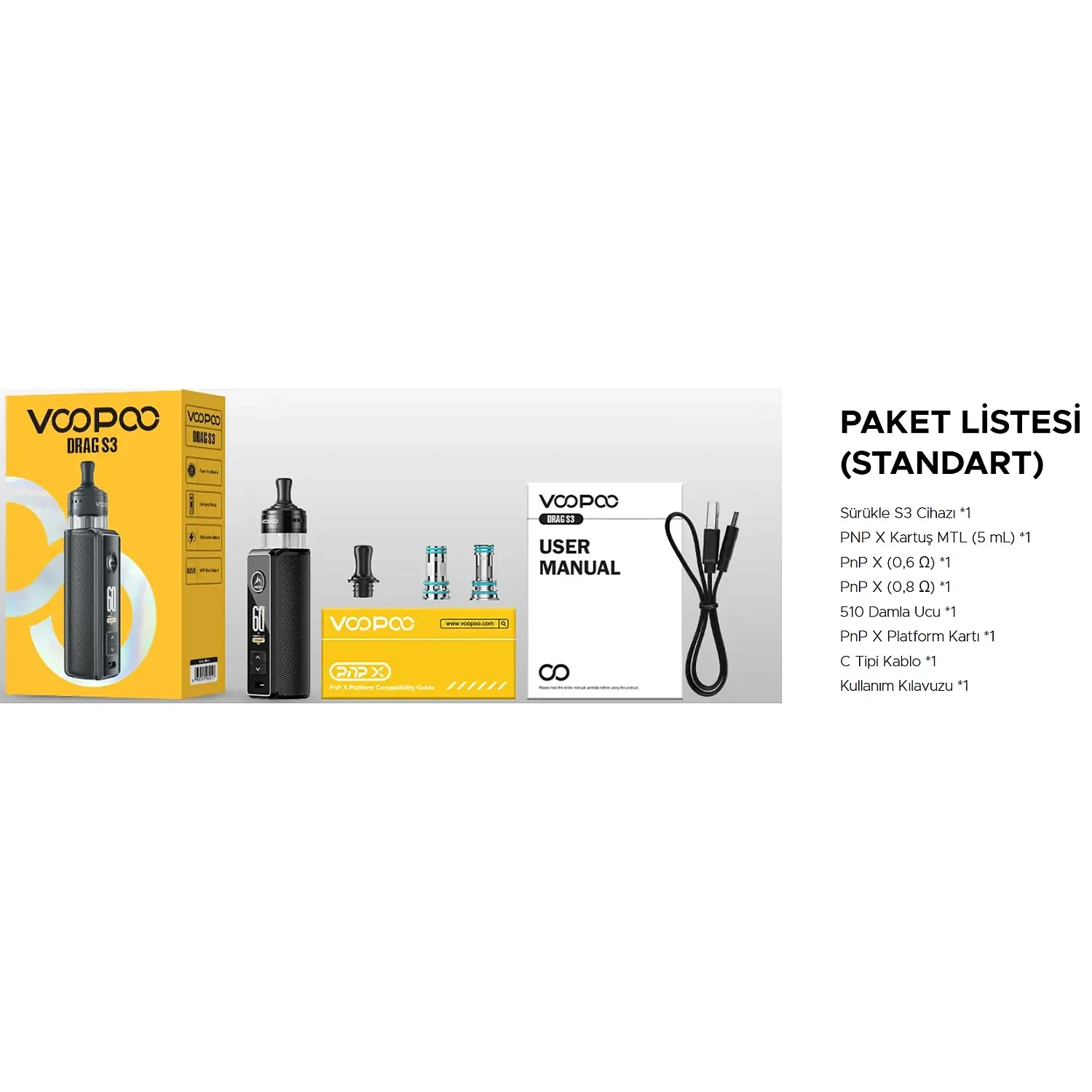 Voopoo - Drag S3 Elektronik Sigara - En Uygun Fiyatlı Orijinal Ürün