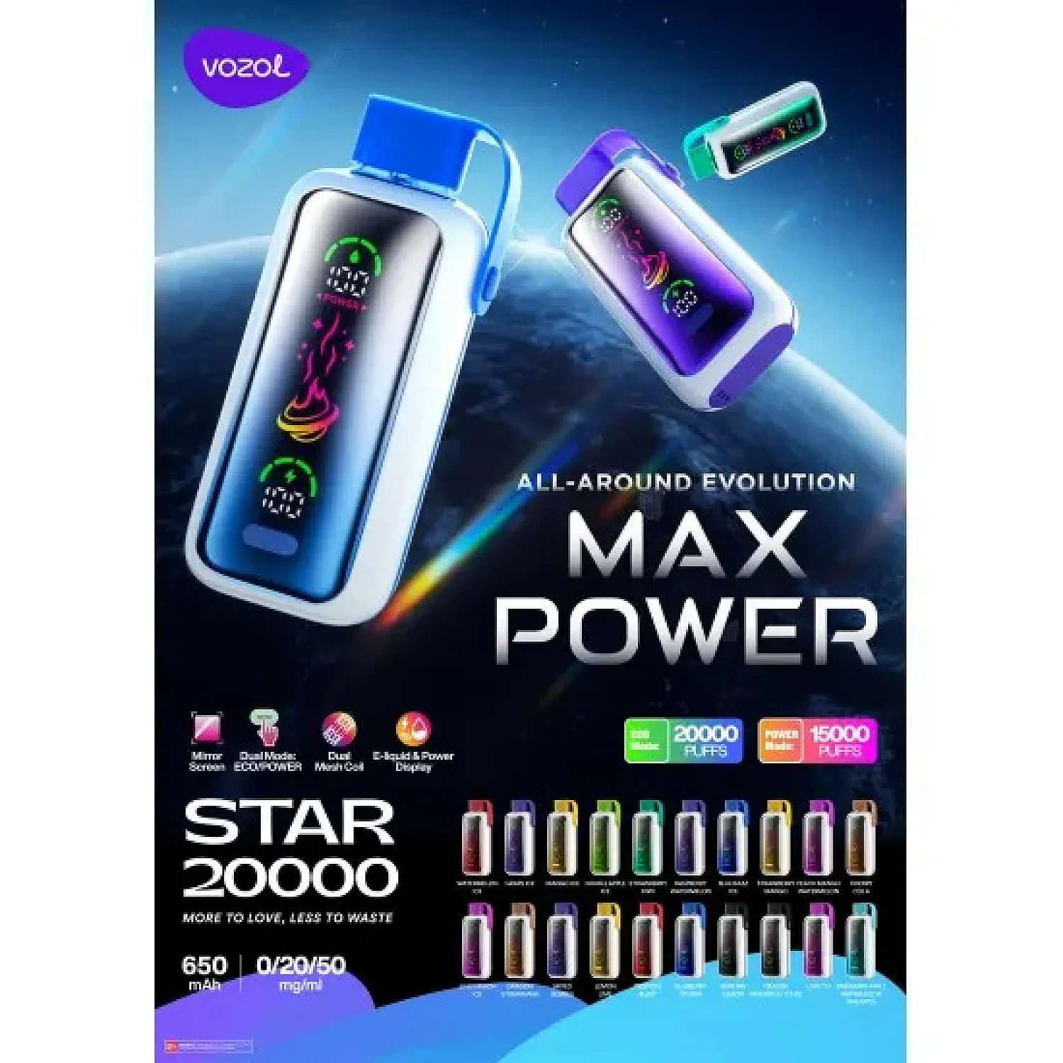 Vozol Star 20000 Puff Tek Kullanımlık Elektronik Sigara - En Uygun Fiyatlı Orijinal Ürün