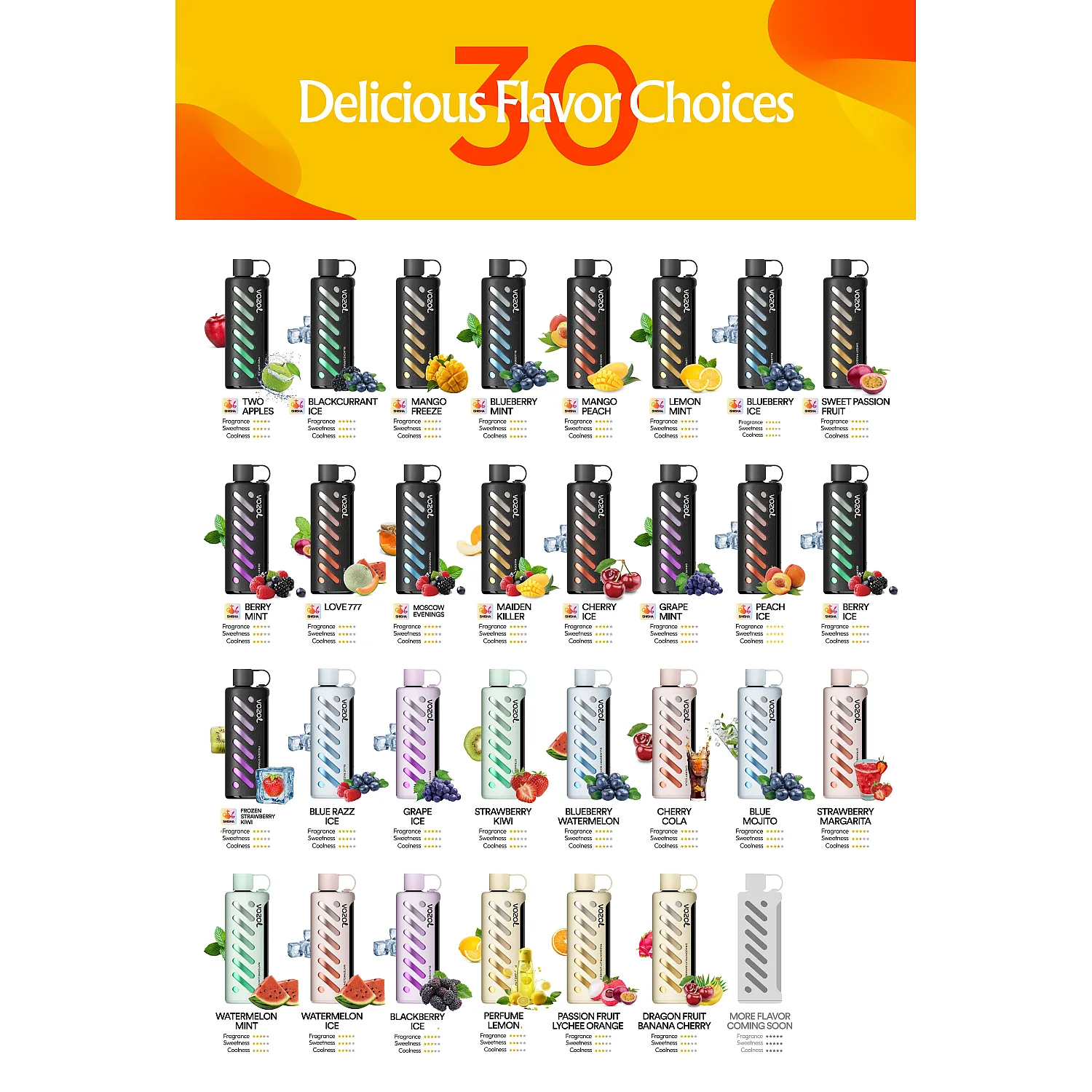 Vozol - Shisha 25000 Puff Tek Kullanımlık Elektronik Sigara - En Uygun Fiyatlı Orijinal Ürün