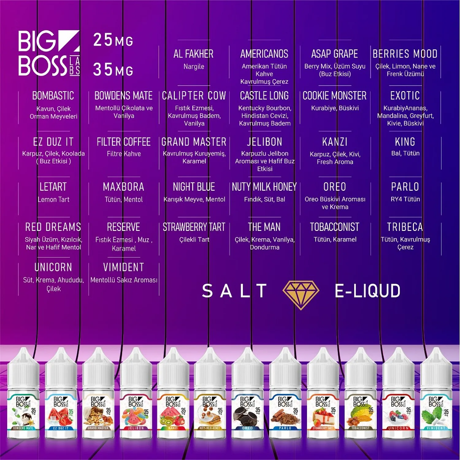 10 Adet 30 ml Big Boss Salt Likit Kampanyası - En Uygun Fiyatlı Orijinal Ürün