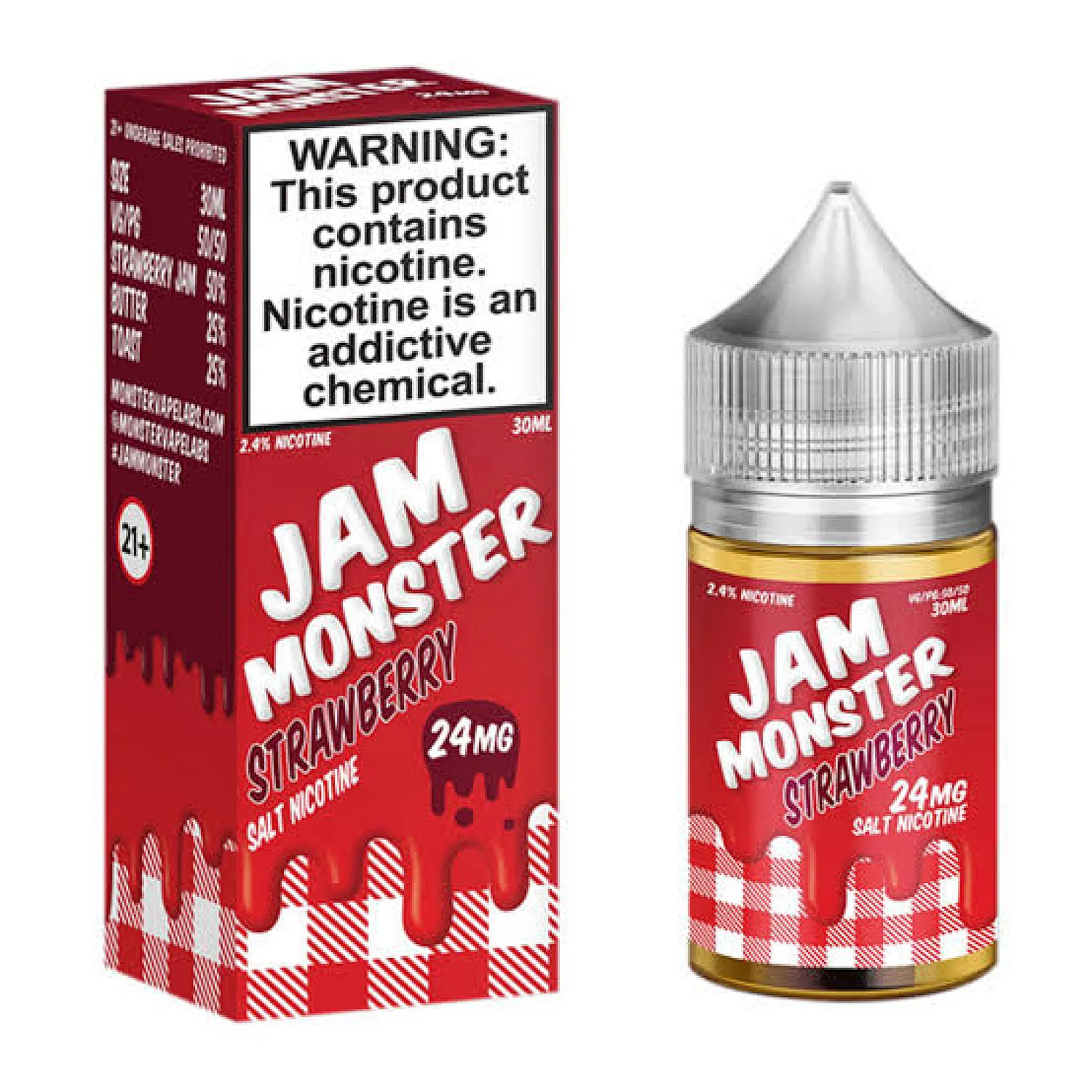 Jam Monster - Strawberry 30 ml Premium Salt Likit - En Uygun Fiyatlı Orijinal Ürün