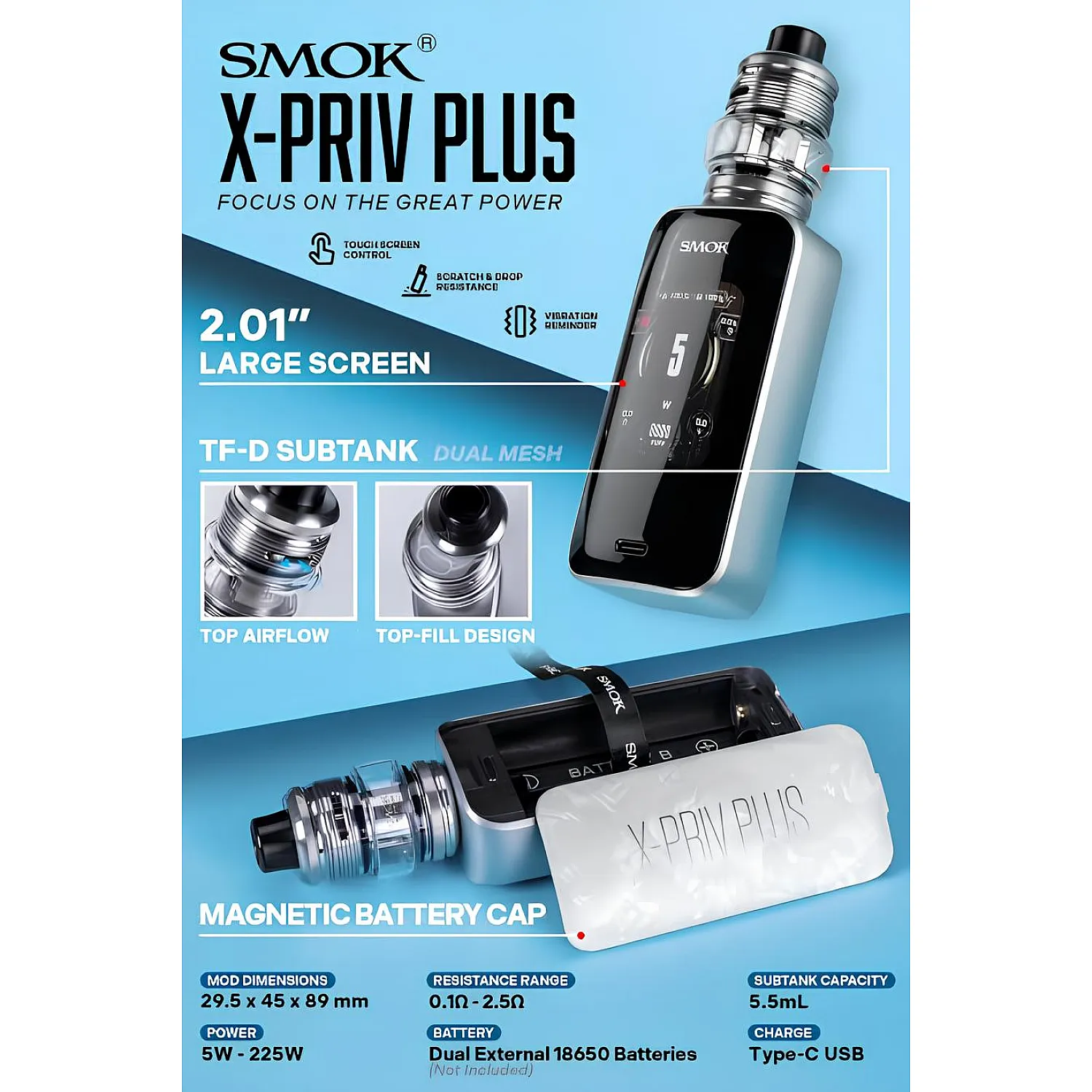 Smok - X Priv Plus 230 w Elektronik Sigara Kit - En Uygun Fiyatlı Orijinal Ürün