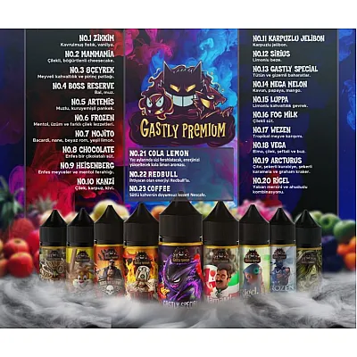 (DL) 10 Adet Gastly 30 ml Premium Likit Kampanyası