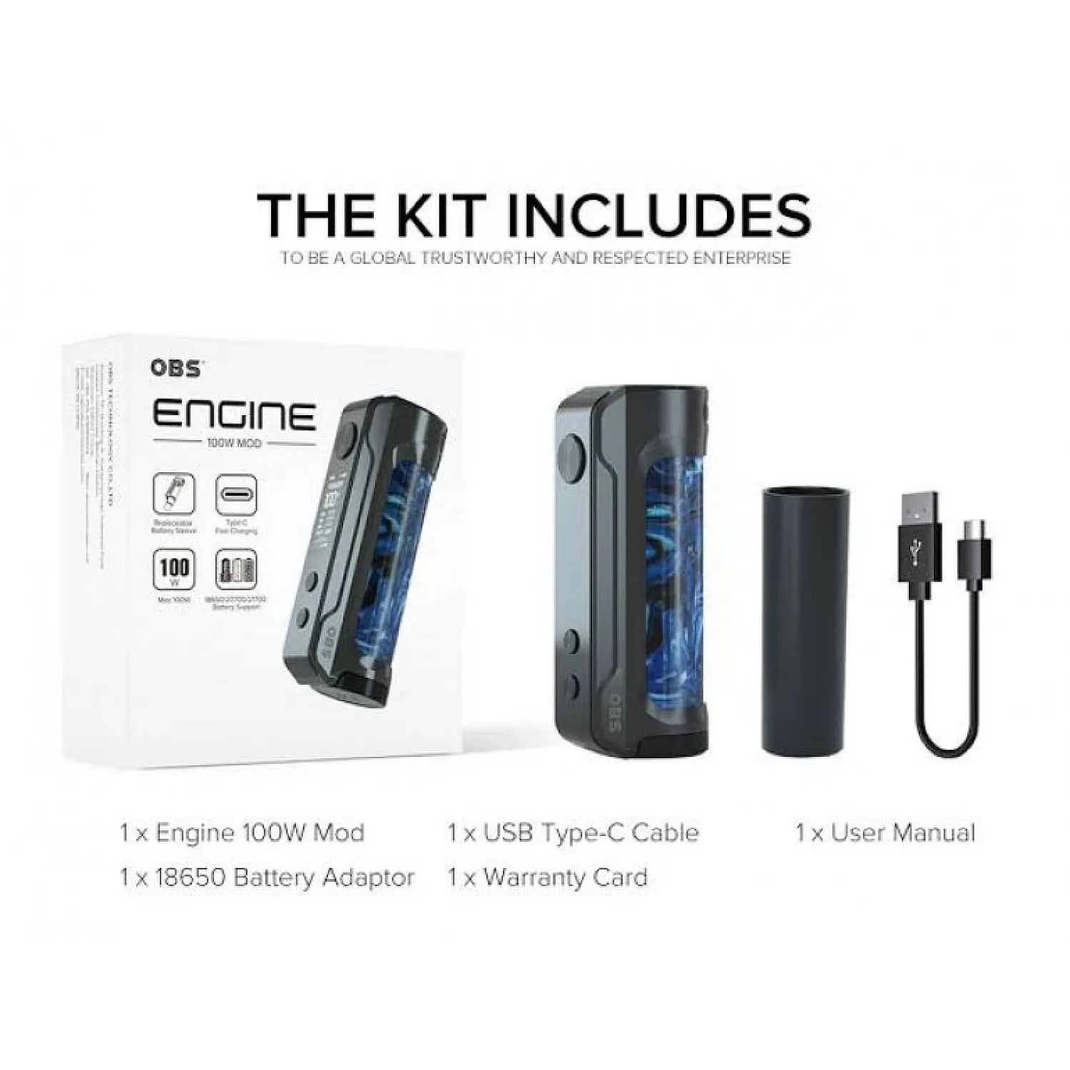 Obs - Engine 100 w Elektronik Sigara Mod - En Uygun Fiyatlı Orijinal Ürün
