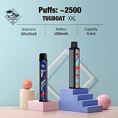 Tugboat XXL 2500 Puff Tek Kullanımlık Elektronik Sigara - En Uygun Fiyatlı Orijinal Ürün