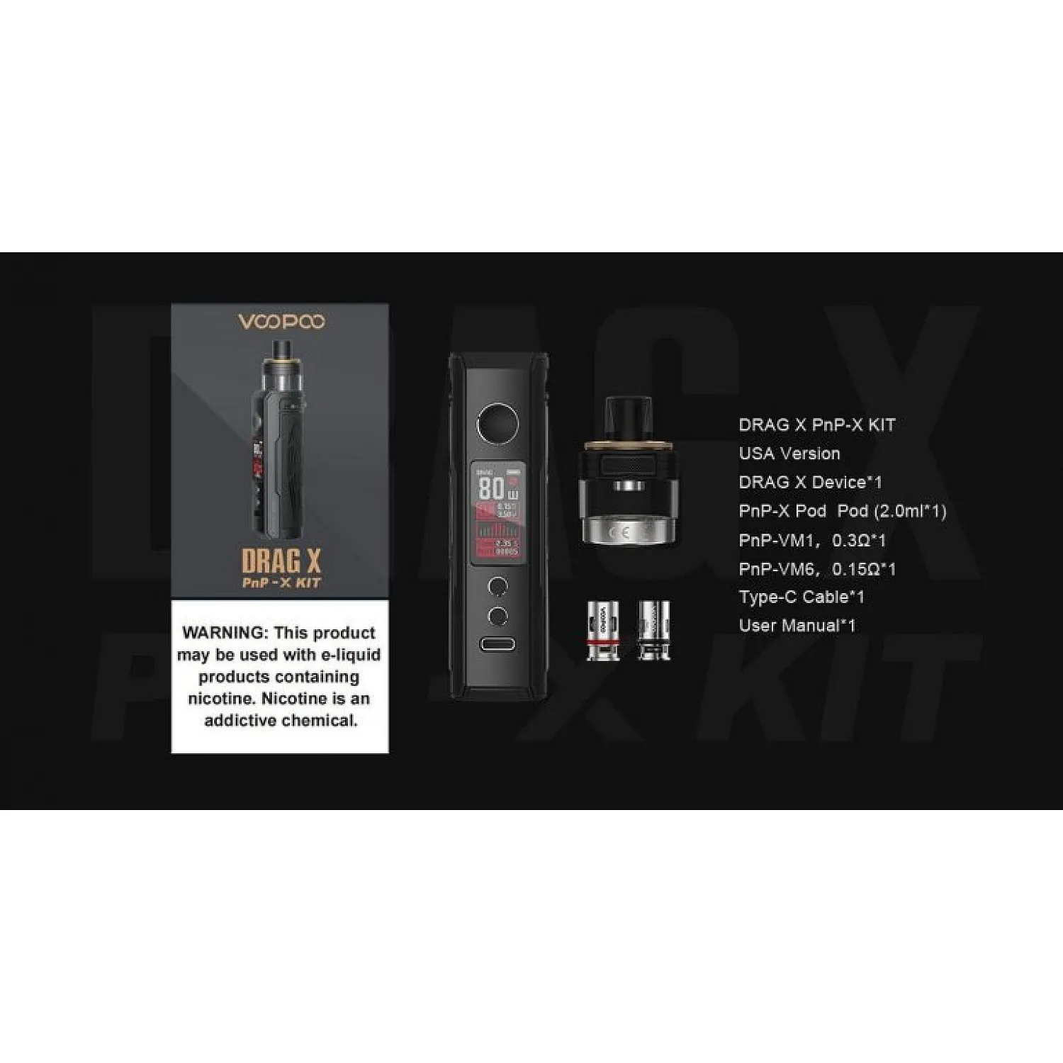 Voopoo - Drag X Pnp-X 80 w Elektronik Sigara Kit - En Uygun Fiyatlı Orijinal Ürün