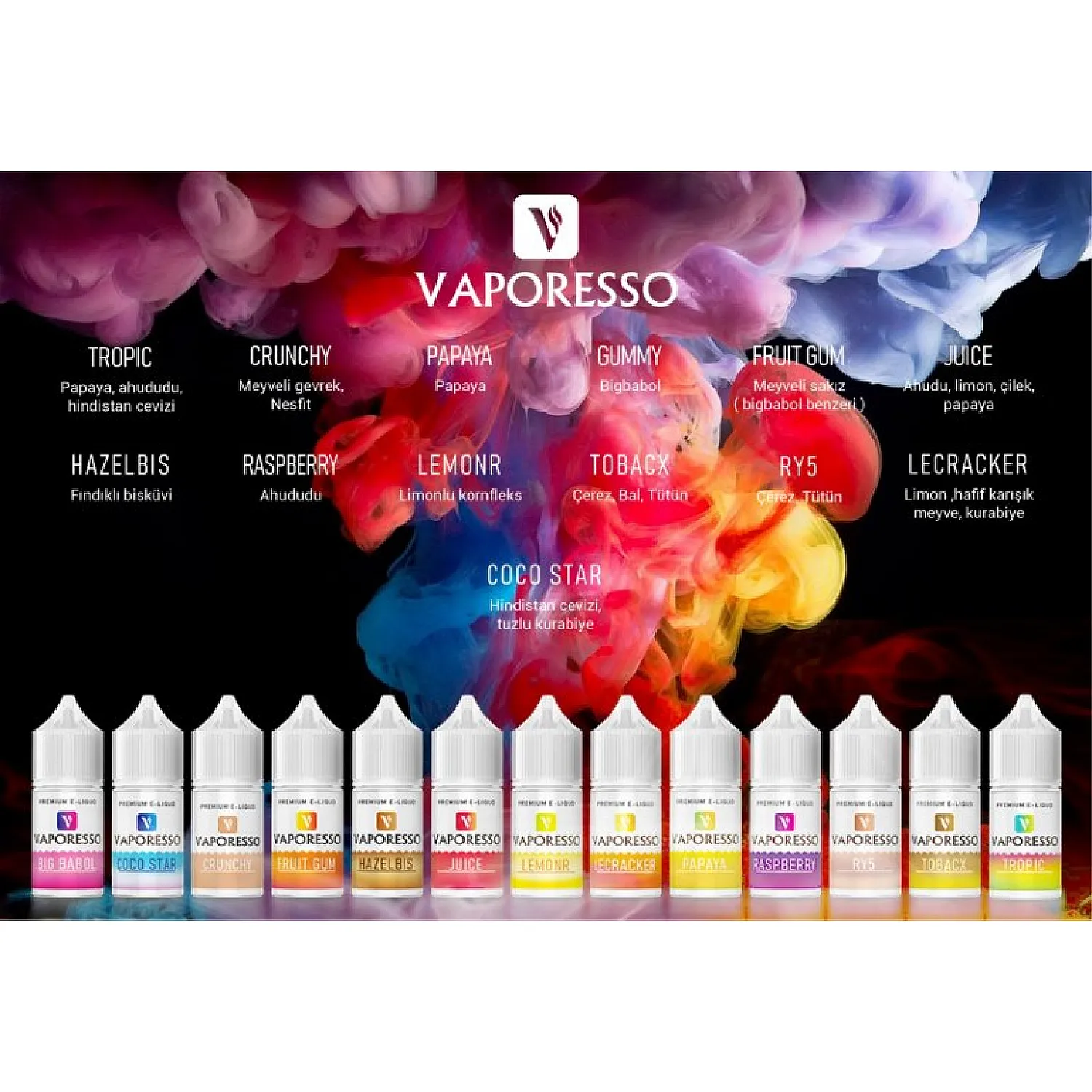 50 Adet 30 ml Toptan Vaporesso  Likit