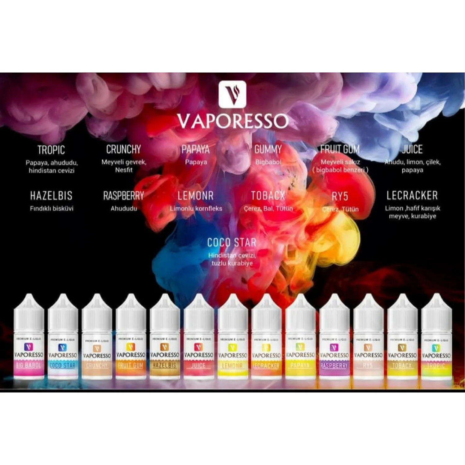 50 adet 30 ml Toptan Vaporesso Salt Likit