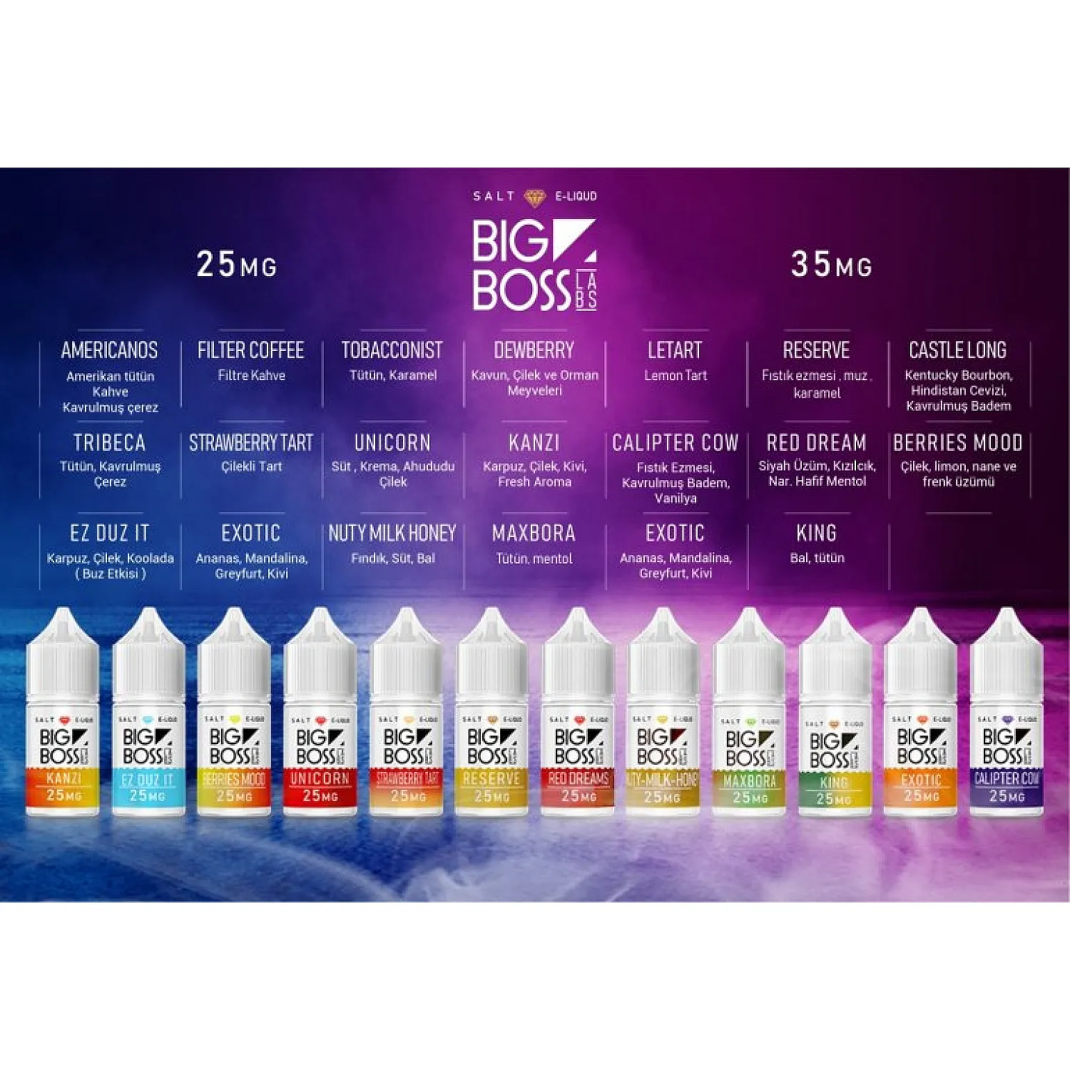 Big Boss - Americanos 30 ml Salt Likit - En Uygun Fiyatlı Orijinal Ürün
