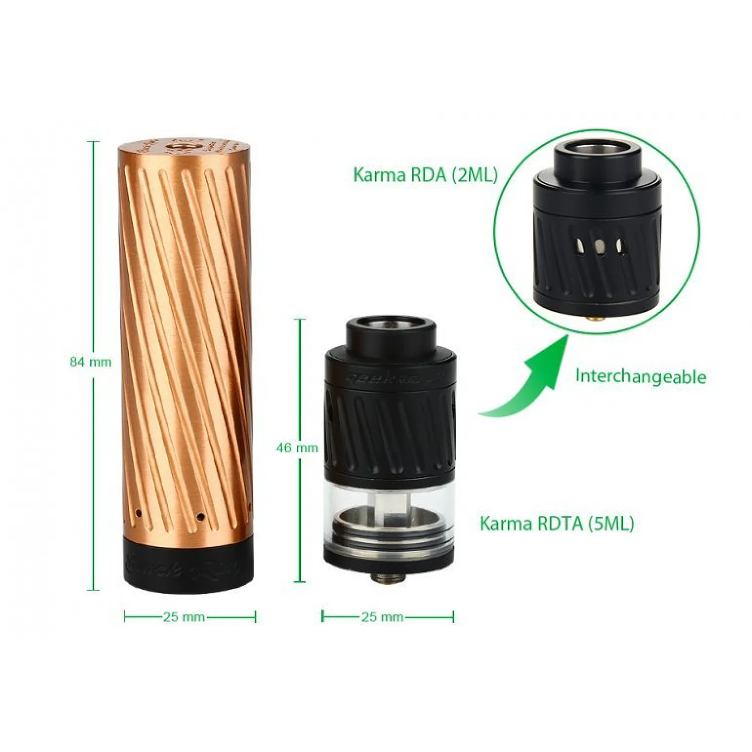 (Clone) Geek Vape KARMA Mekanik Mod Elektronik Sigara Kit - En Uygun Fiyatlı Orijinal Ürün