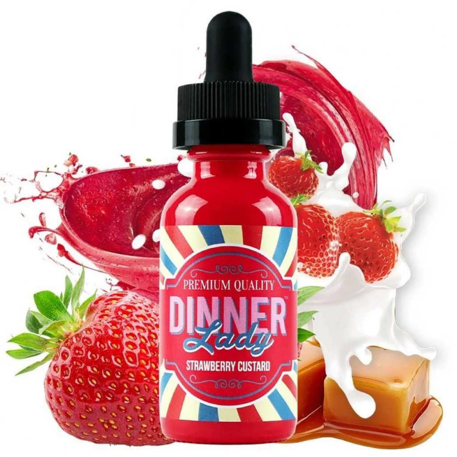 Dinner Lady Strawberry Custard 60ML Premium Likit - En Uygun Fiyatlı Orijinal Ürün