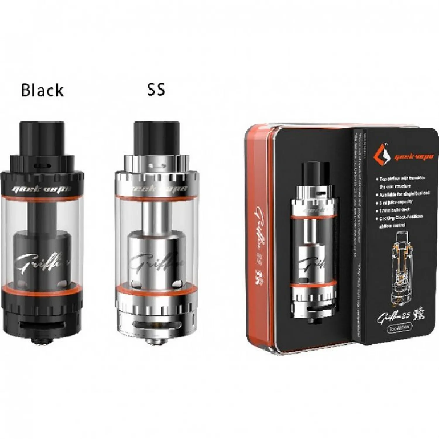 GEEKVAPE GRIFFIN 25 TOP AIRFLOW ELEKTRONİK SİGARA ATOMIZER - En Uygun Fiyatlı Orijinal Ürün