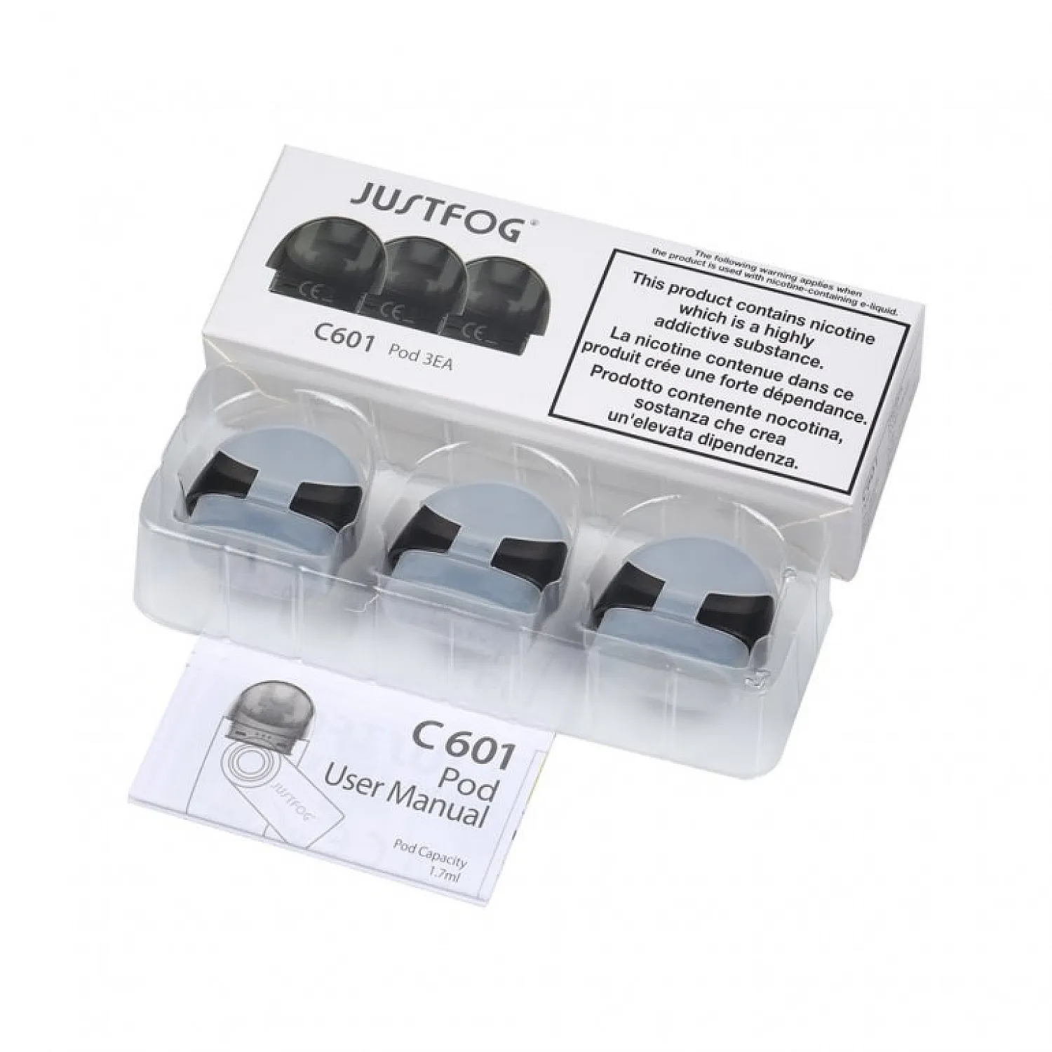 JUSTFOG C601 Pod Yedek Kartuş Paketi (3 Adet) - En Uygun Fiyatlı Orijinal Ürün