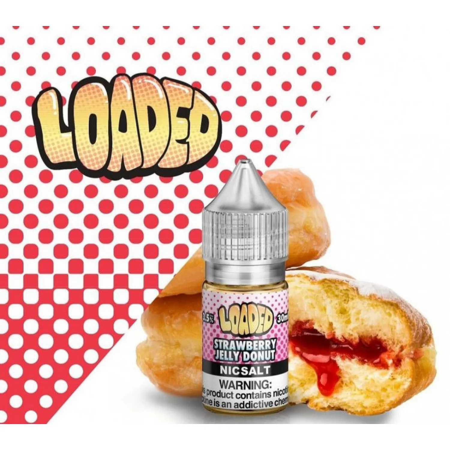 Loaded - Strawberry Jelly Donut 30 ml Salt Likit - En Uygun Fiyatlı Orijinal Ürün