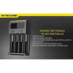 Nitecore New i4 intelli charger Li-ion 4 lü Pil Şarj Cihazı - En Uygun Fiyatlı Orijinal Ürün