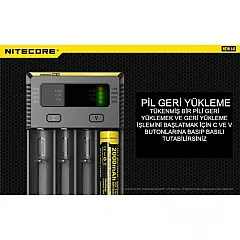 Nitecore New i4 intelli charger Li-ion 4 lü Pil Şarj Cihazı - En Uygun Fiyatlı Orijinal Ürün