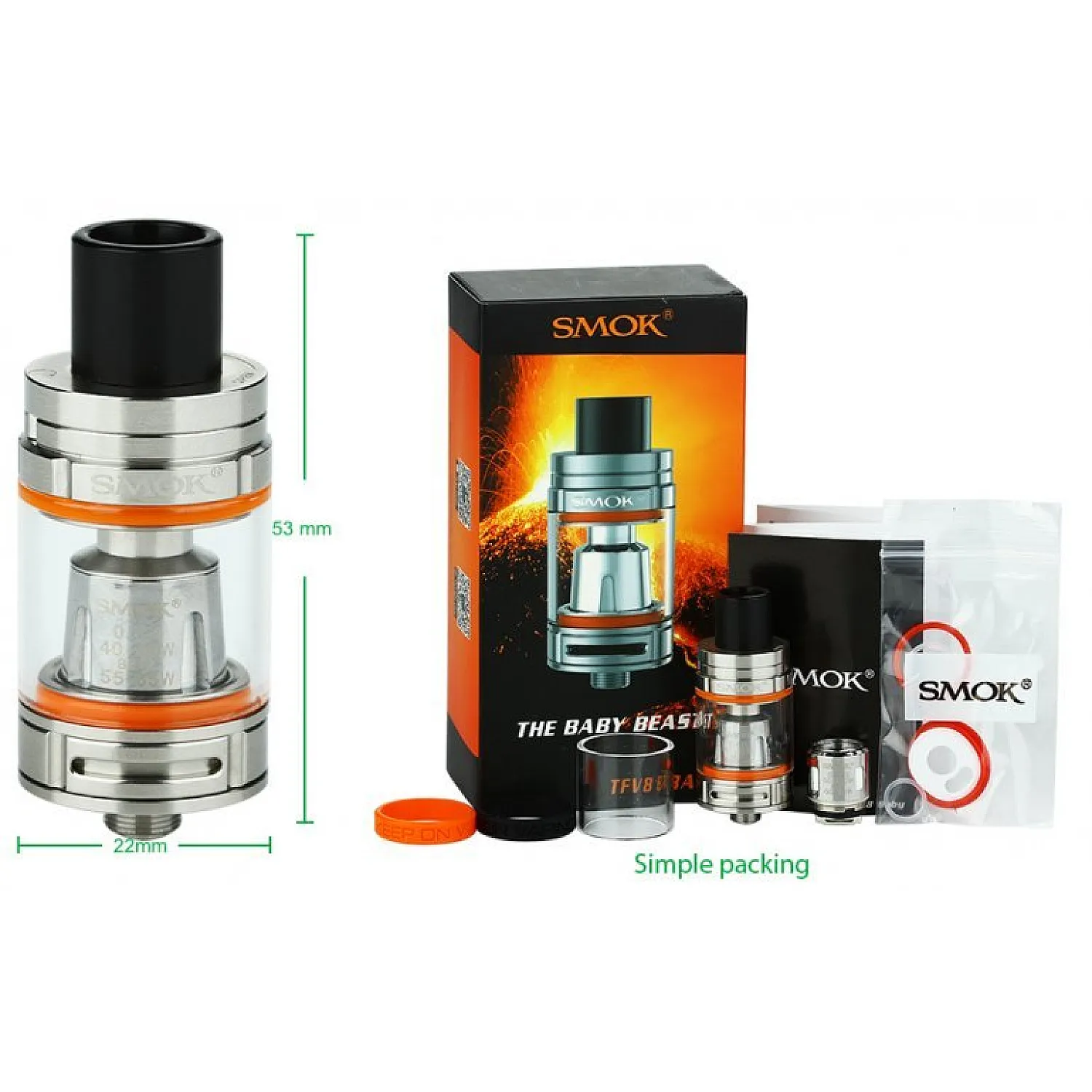SMOK TFV8 BABY ELEKTRONİK SİGARA ATOMIZER - En Uygun Fiyatlı Orijinal Ürün