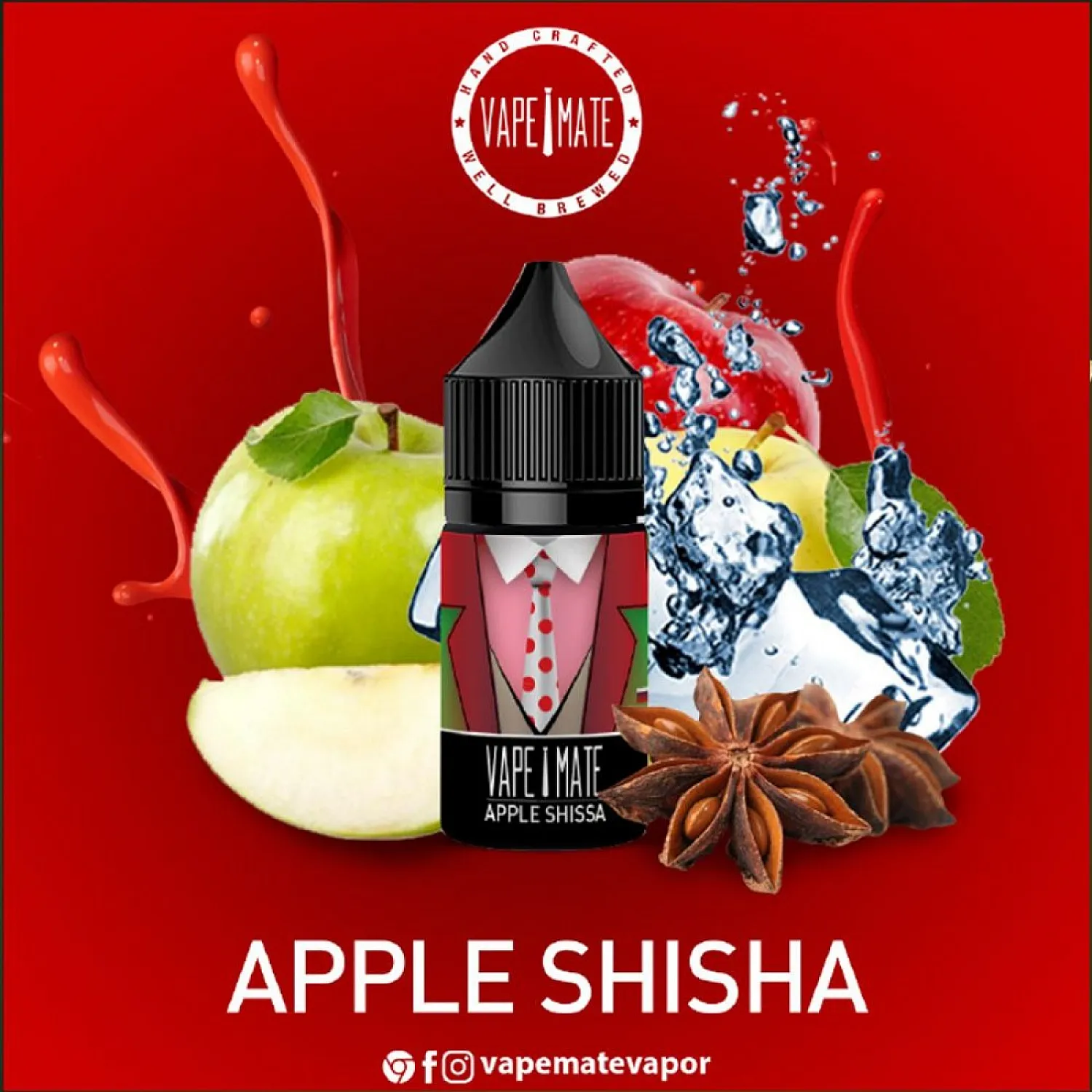 Vape Mate - Apple Shisha 30 ML Likit - En Uygun Fiyatlı Orijinal Ürün