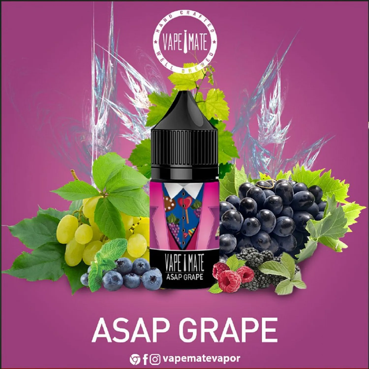 Vape Mate - Asap Grape 30 ML Likit - En Uygun Fiyatlı Orijinal Ürün