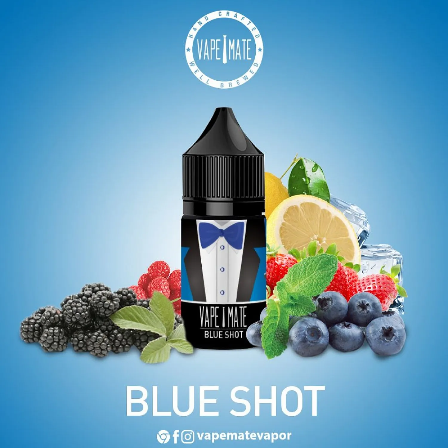 Vape Mate - Blue Shot 30 ML Likit - En Uygun Fiyatlı Orijinal Ürün