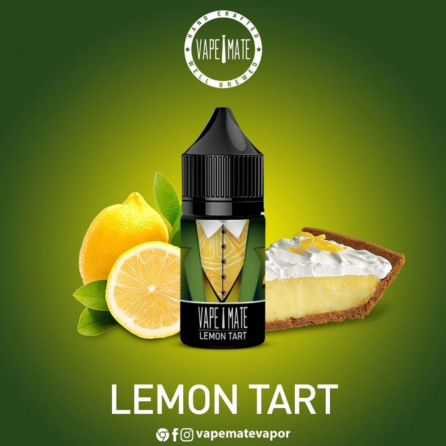 Vape Mate - Lemon Tart 30 ML Likit - En Uygun Fiyatlı Orijinal Ürün