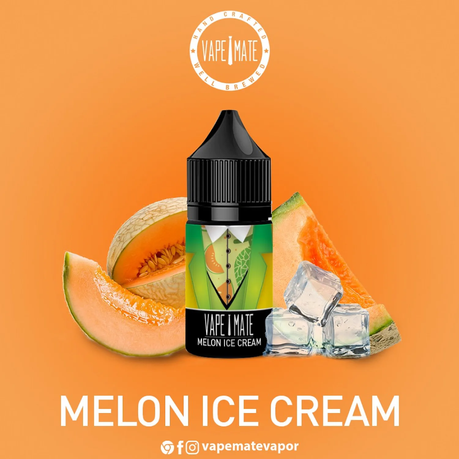 Vape Mate - Melon Ice Cream 30 ML Likit - En Uygun Fiyatlı Orijinal Ürün