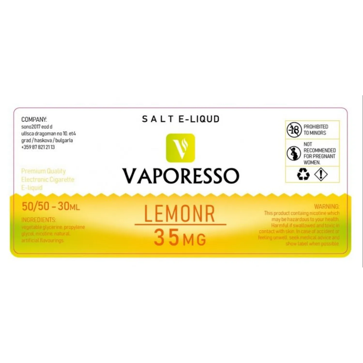 Vaporesso - Lemonr 30 ml Salt Likit - En Uygun Fiyatlı Orijinal Ürün