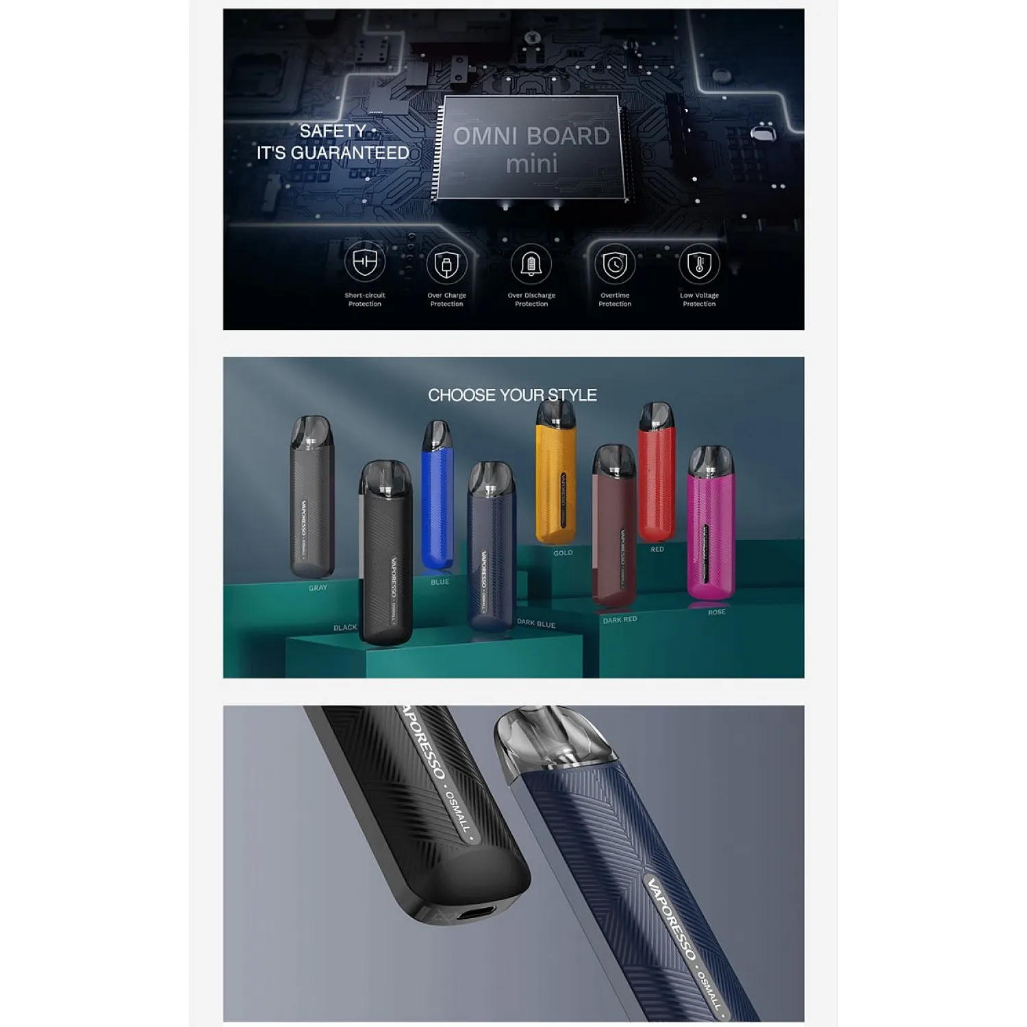 Vaporesso - OSMALL 350 Mah Pod Mod Elektronik Sigara Kit - En Uygun Fiyatlı Orijinal Ürün