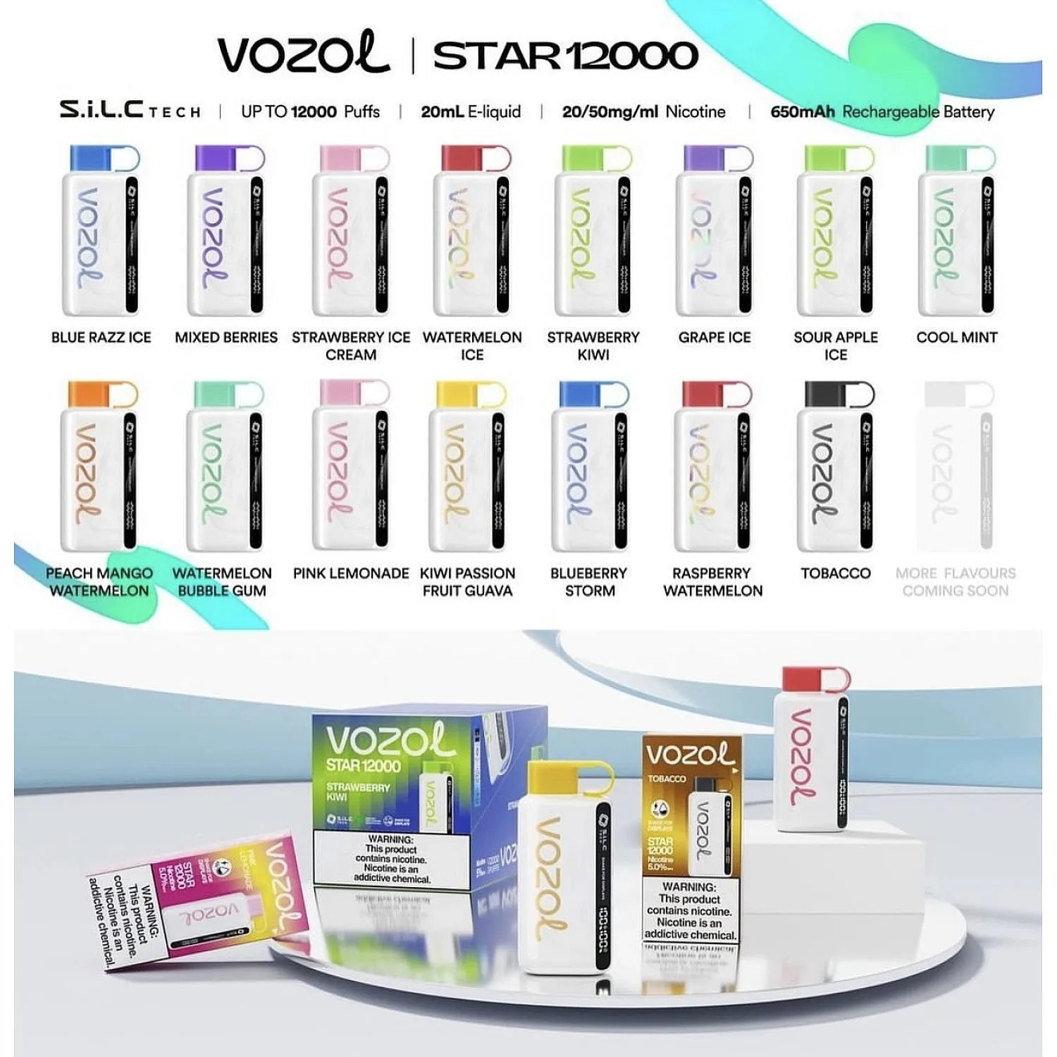 Vozol 12000 Puff Tek Kullanımlık Elektronik Sigara - En Uygun Fiyatlı Orijinal Ürün