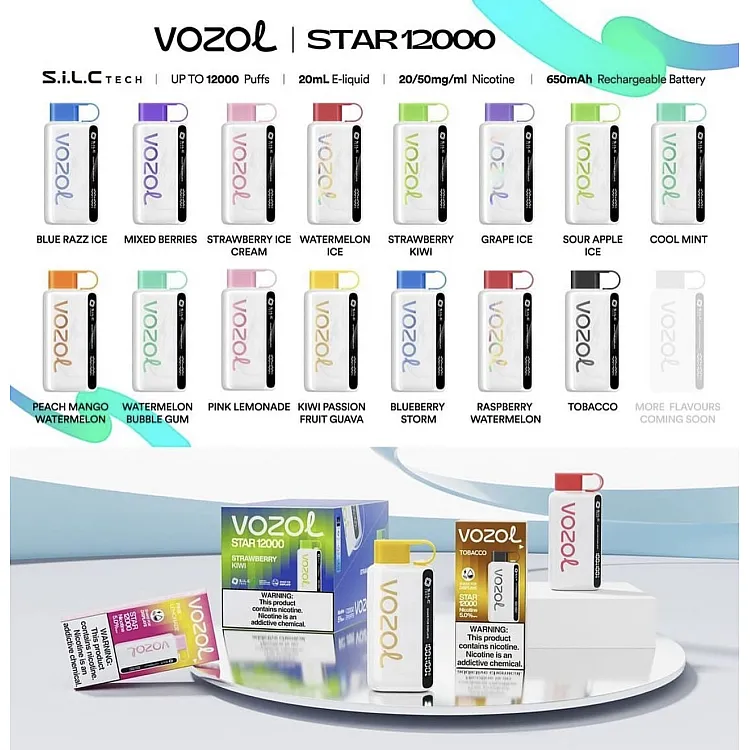 vozol 12000 aromaları Vozol Star 600