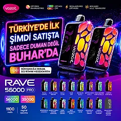 Vozol - Rave 56000 Pro Puff Tek Kullanımlık Elektronik Sigara - En Uygun Fiyatlı Orijinal Ürün