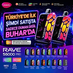 Vozol - Rave 56000 Pro Puff Tek Kullanımlık Elektronik Sigara - En Uygun Fiyatlı Orijinal Ürün