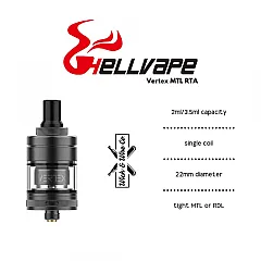 Hellvape - Vertex Mtl Rta 22 mmElektronik Sigara Atomizer - En Uygun Fiyatlı Orijinal Ürün